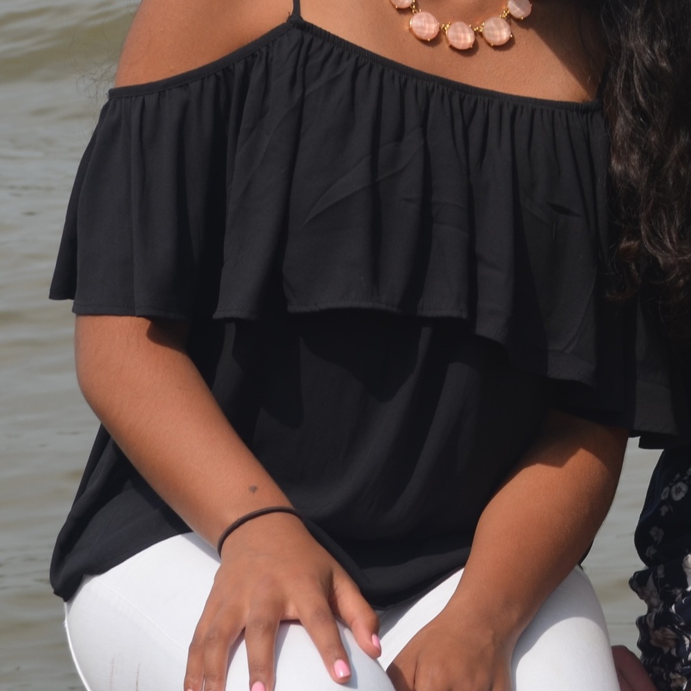 Black tank top